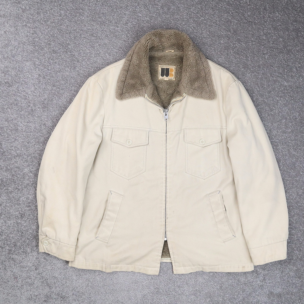 Vintage 70s/80s William Barry Fur Lined Size 44 Long Sleeve Full Zip Jacket